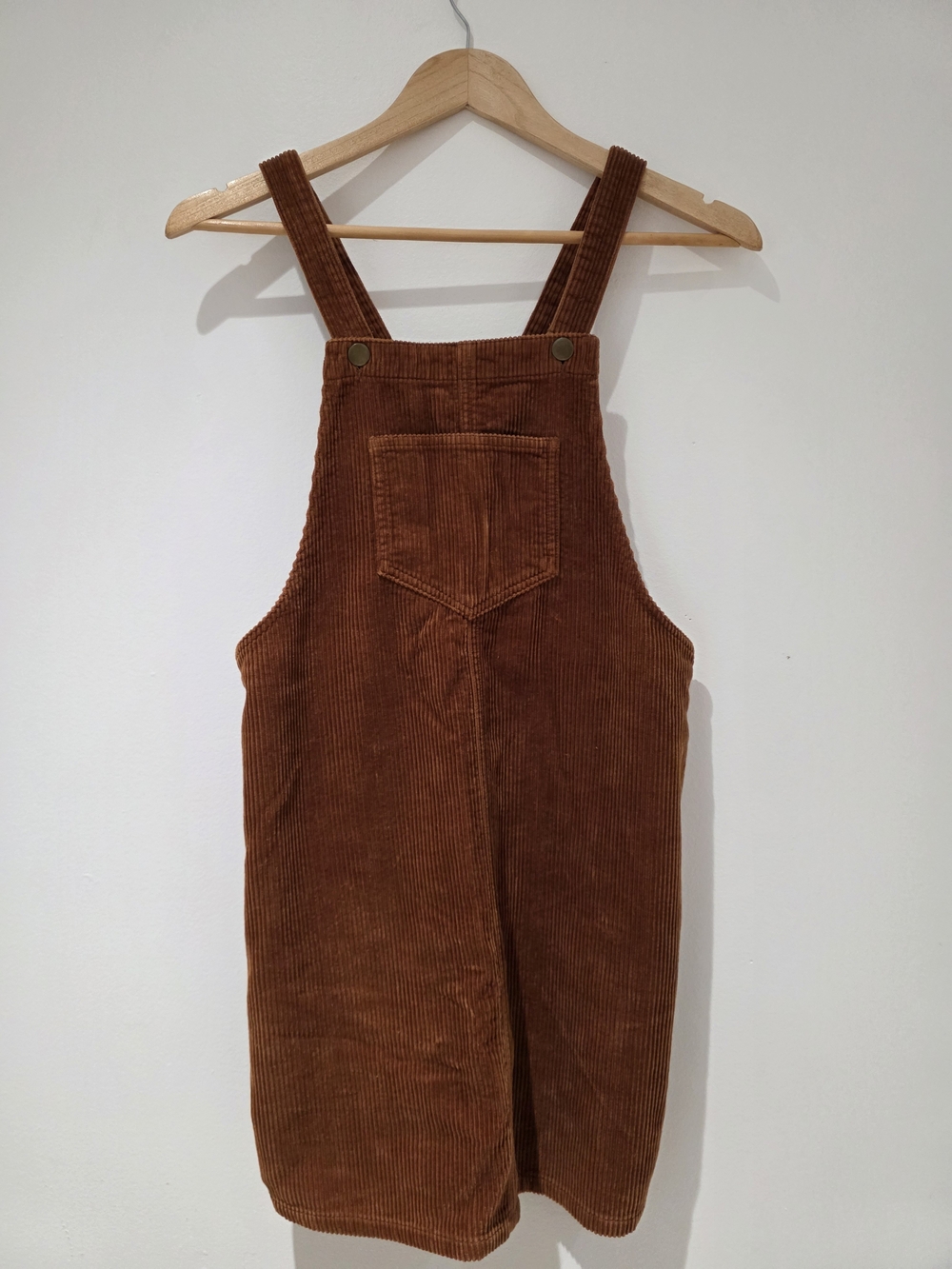 twik Rust Brown Ribbed Strap Overalls
